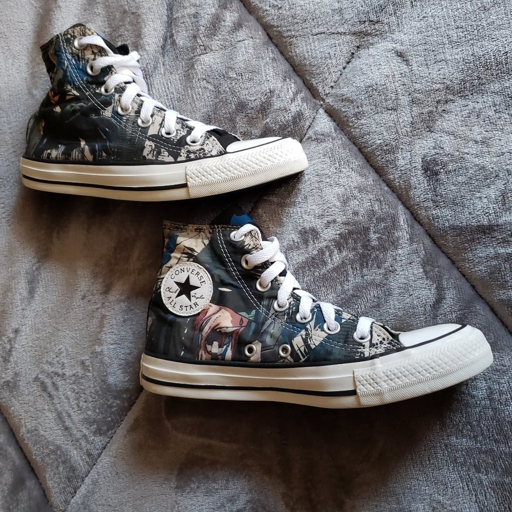 Converse X DC Comics Batman Bat Signal Chuck Taylor RARE Print Men 4 Women 6
